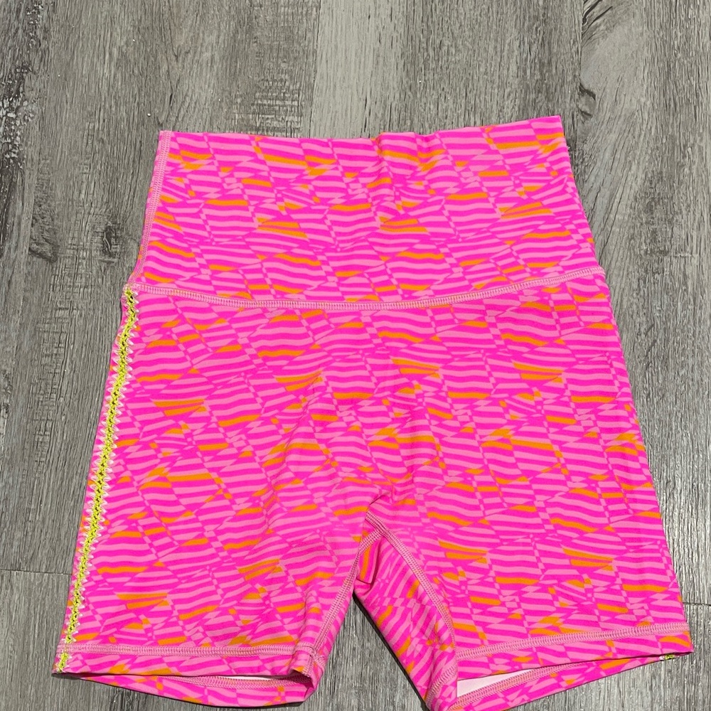 Aerie Pink and Orange Geometric Shorts Size Small